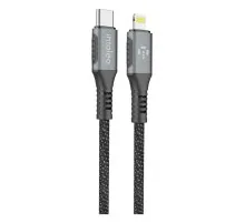 Дата кабель Type-C to Lightning 1.2m CBGPD30WTL1 30W grey Intaleo (1283126518089)