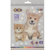 Карандаши цветные ZiBi Dogs&Cats шестигранные 18 цветов (ZB.2428)