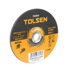 Круг відрізний Tolsen по металу 125х6.0*22.2мм (76303)