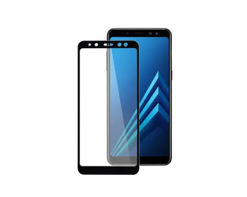 Скло захисне PowerPlant Full screen Samsung Galaxy A8 (2018), Black (GL605422)