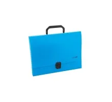 Папка - портфель Economix пластиковий A4 на застібці 1 відділення, синій (E31607-02)