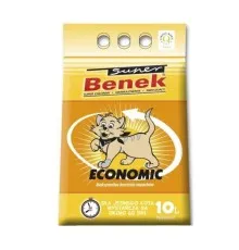 Наповнювач для туалету Super Benek Бентонітовий економний натуральний 10 л (5905397013709)
