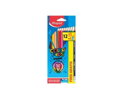 Олівці кольорові Maped STRONG X12 + 1 графіт. олівець + 1 чинка (MP.862723)