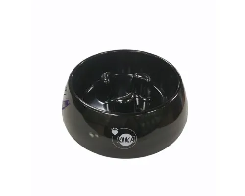 Посуд для собак KIKA Миска для повільного харчування L чорна (SDML990053BLJ)