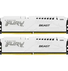 Модуль пам'яті для комп'ютера DDR5 32GB (2x16GB) 6000 MHz FURY Beast White Kingston Fury (ex.HyperX) (KF560C40BWK2-32)