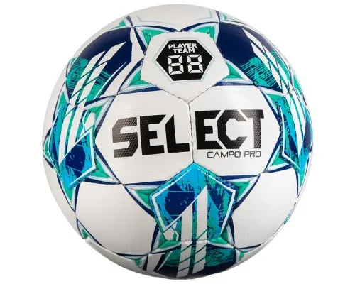 М'яч футбольний Select FB Campo PRO v23 біло-зелений Уні 4 (5703543312931)