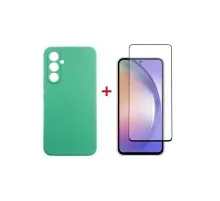 Чохол до мобільного телефона Dengos Kit for Samsung Galaxy A54 5G case + glass (Mint) (DG-KM-43)