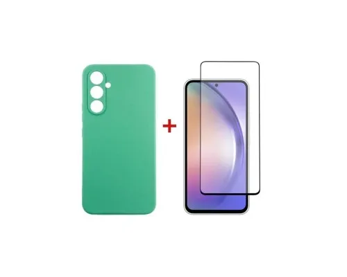 Чохол до мобільного телефона Dengos Kit for Samsung Galaxy A54 5G case + glass (Mint) (DG-KM-43)