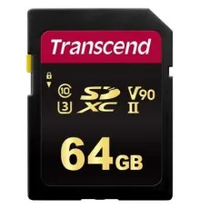 Карта пам'яті Transcend 64GB SDXC class 10 UHS-II U3 V90 MLC (TS64GSDC700S)