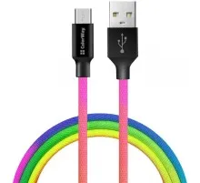 Дата кабель USB 2.0 AM to Micro 5P 1.0m multicolor ColorWay (CW-CBUM017-MC)