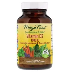 Вітамін MegaFood Вітамін D3 1000 IU, Vitamin D3, 60 таблеток (MGF10114)
