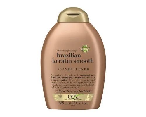 Кондиціонер для волосся OGX Brazilian Keratin Smooth для зміцнення волосся 385 мл (0022796976024)