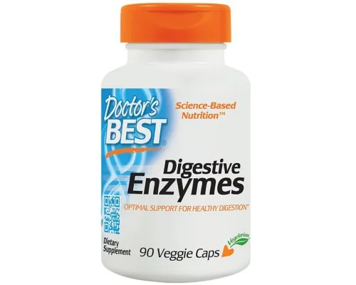 Пробиотики Doctor's Best Пищеварительные ферменты, Digestive Enzymes, 90 капсул (DRB-00047)