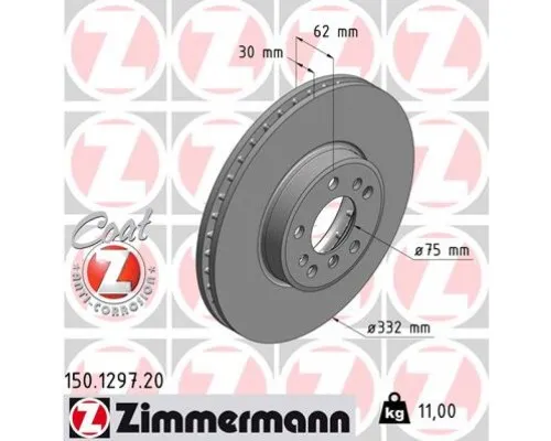 Тормозной диск ZIMMERMANN 150.1297.20