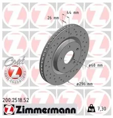 Гальмівний диск ZIMMERMANN 200.2518.52