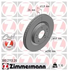 Тормозной диск ZIMMERMANN 380.2113.20