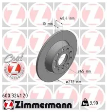 Тормозной диск ZIMMERMANN 600.3241.20