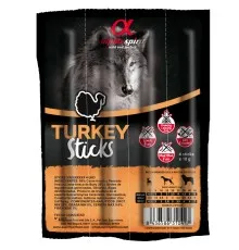 Ласощі для собак Alpha Spirit DOG Sticks Turkey напіввологі з індички, палички 40 г (8436586310417)