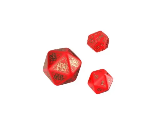 Набор кубиков для настольных игр Q-Workshop RuneQuest Red gold Expansion Dice (3 шт.) (SRQE53)