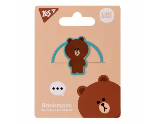 Закладки для книг Yes металева Line Friends (707832)