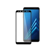 Скло захисне PowerPlant Full screen Samsung Galaxy A8+ (2018), Black (GL605439)