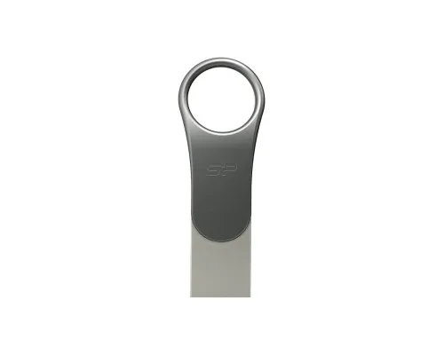 USB флеш накопитель Silicon Power 128 GB DriveMobile C80 USB 3.1 + Type-C Silver (SP128GBUC3C80V1S)