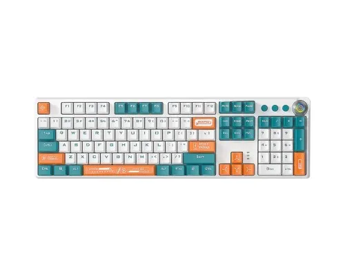 Клавіатура Aula F2088 PRO Plus 9 Orange Keys KRGD Blue USB UA White/Blue (6948391234908)