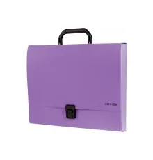 Папка - портфель Economix пластиковый A4 на застежке 1 отделение, фиолетовый (E31607-12)