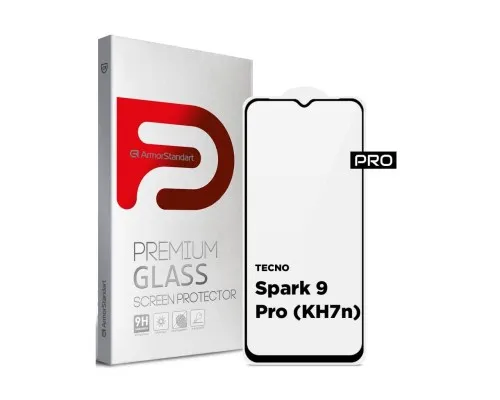Скло захисне Armorstandart Pro TECNO Spark 9 Pro (KH7n) Black (ARM64652)