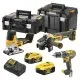 Набор электроинструментов DeWALT 3 ед. 18 В XR Li-lon, вес 11.7 кг, 2 кейса, 2 АКБ и ЗУ (DCK329P2T)