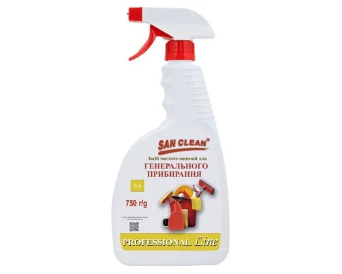 Спрей для чищення ванн San Clean Prof Line для генерального прибирання 750 г (4820003544358)
