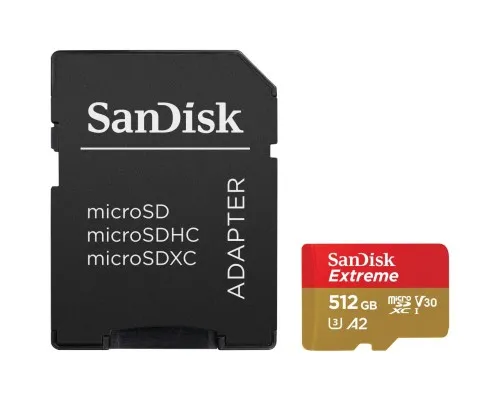 Карта памяті SanDisk 512GB microSD class 10 UHS-I U3 V30 Extreme (SDSQXAV-512G-GN6MA)