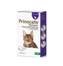 Капли для животных KRKA Prinocate против блох и паразитов для кошек 4-8 кг 0.8 мл №3 (3838989720728)