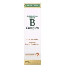 Витамин Nature's Bounty В-Комплекс, сублингвальный, B-Complex Sublingual Liquid, 59 мл (2 жидк (NRT-02871)