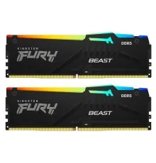 Модуль памяти для компьютера DDR5 64GB (2x32GB) 6400 MHz Beast RGB EXPO Kingston Fury (ex.HyperX) (KF564C32BBEAK2-64)