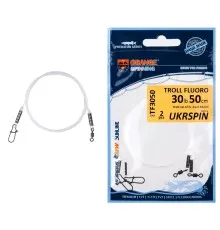 Повідець Ukrspin Orange Spinning Fluoro Sunline 50см 14кг(30lb)/0.6 мм (2шт/уп) (1590.01.70)