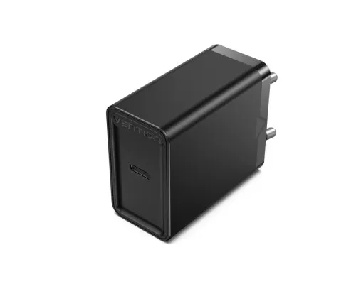 Зарядний пристрій Vention 1xUSB 20W (USB-С) PD black (FADB0-EU)