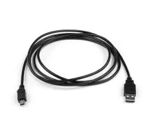 Дата кабель USB 2.0 AM to Mini 5P 1.8 m Vinga (VCPDCAMMIM1.8BK)