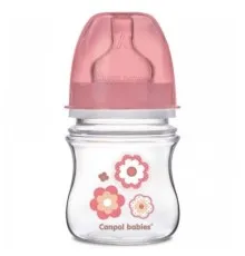 Бутылочка для кормления Canpol babies с широким горлышком Newborn baby, 120 мл, розовая (35/216_pin)