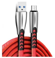 Дата кабель USB 2.0 AM to Micro 5P 1.0m zinc alloy red ColorWay (CW-CBUM011-RD)