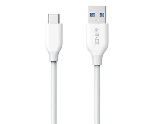 Дата кабель USB 2.0 AM to Type-C 0.9m Powerline Select+ White Anker (A8022H21)