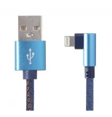 Дата кабель USB 2.0 AM to Lightning 1.0m corner Cablexpert (CC-USB2J-AMLML-1M-BL)