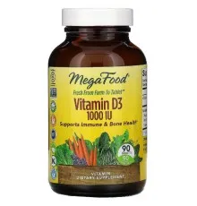 Витамин MegaFood Витамин D3 1000 IU, Vitamin D3, 90 таблеток (MGF-10115)