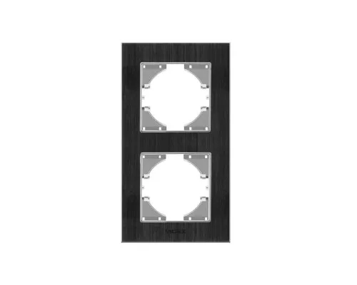 Рамка Videx BINERA чорний алюміній 2 пости (VF-BNFRA2V-B)