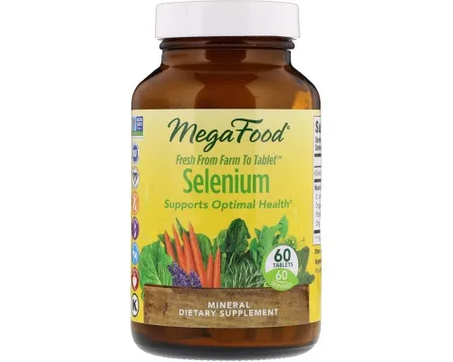 Мінерали MegaFood Селен, Selenium, 60 таблеток (MGF-10186)