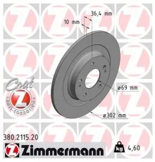 Гальмівний диск ZIMMERMANN 380.2115.20