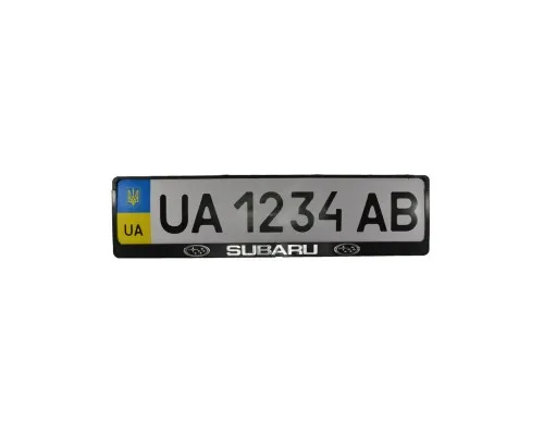 Рамка номерного знака CarLife пластик з обємними літерами Subaru (2шт) (24-016)