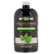 Трави Nature's Way Рідкий Хлорофіл, Liquid Chlorophyll, (м'ятний смак), 473 мл (NWY03501)
