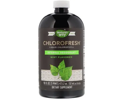 Травы Natures Way Жидкий Хлорофилл, Liquid Chlorophyll, (мятный вкус), 473 мл (NWY03501)