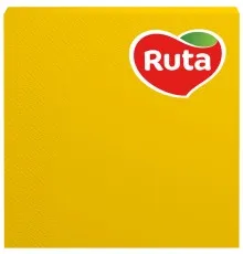Серветки столові Ruta Колор 3 шари 33х33 см Жовті 20 шт. (4820023741645)